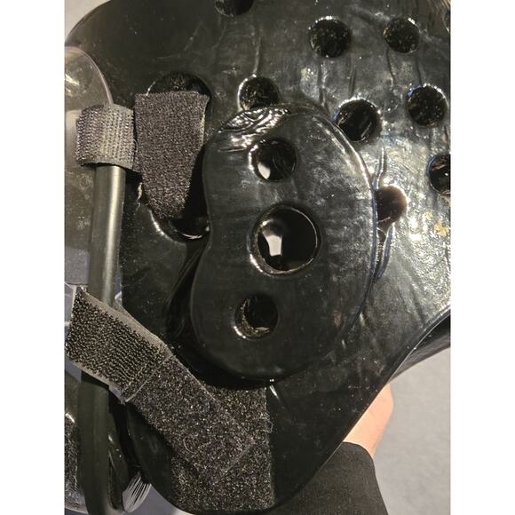 ATA Headgear Sparring Helmet w Face Shield Adult Large Macho Martial Arts Black - Picture 10 of 12